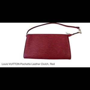 LV Pochette Leather Clutch